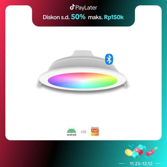 Bardi Smart Beacon Panel Downlight 14W Rgbww Lampu #Gratisongkir