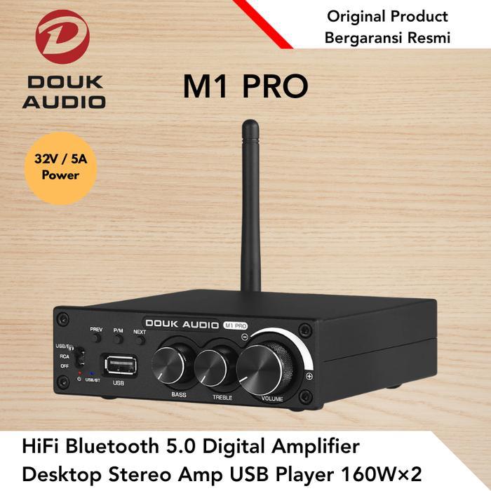 Douk Audio M1 Pro Hifi Bluetooth 5.0 Digital Amplifier Desktop Stereo Amp Usb Player 160W2