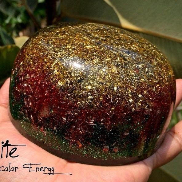 TERBARU ORGONITE BIG DOME HHG TRIPLE POWER 7 CHAKRA ORIGINAL