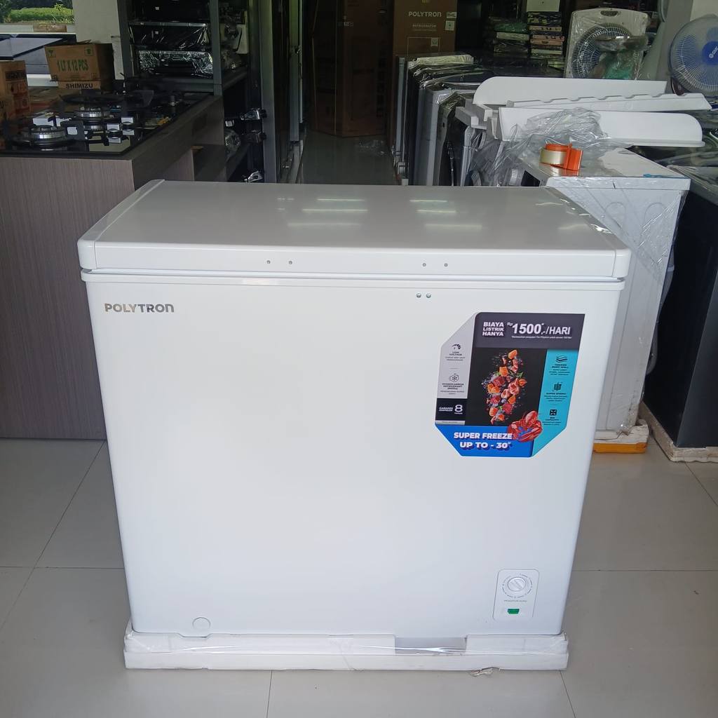 CHEST FREEZER POLYTRON 200 LITER FREEZER BOX POLYTRON 200 LITER KULKAS BOX PEMBEKU DAGING FREE ONGKI
