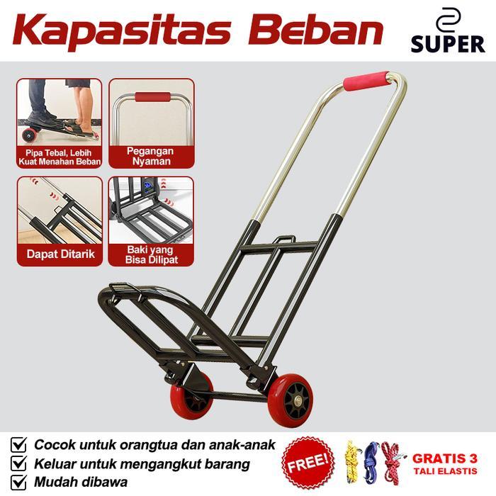 FADHANAKO Trolley Besi Lipat /Trolley Lipat Bahan Besi /Trolley/ Troli /Troly /Trolley Barang