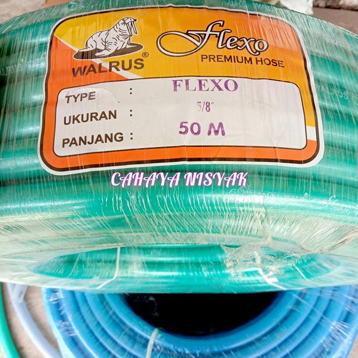 Selang Air Walrus Premium 5/8" (inch), Elastis, Tebal, Berkualitas