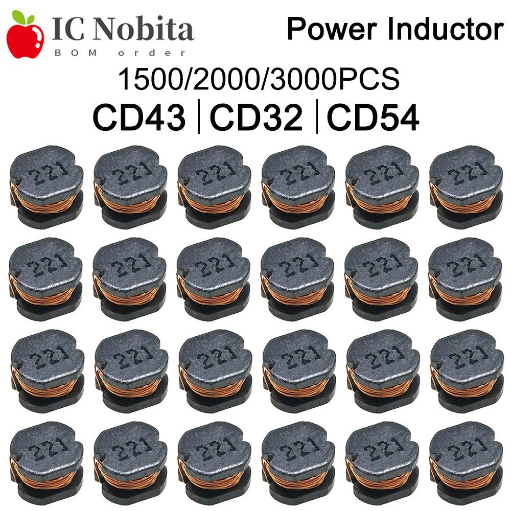 1500/2000/3000PCS CD43 CD32 CD54 Power Inductor 2.2/3.3/4.7/6.8/10/15/22/47/100/150/220/330/470UH