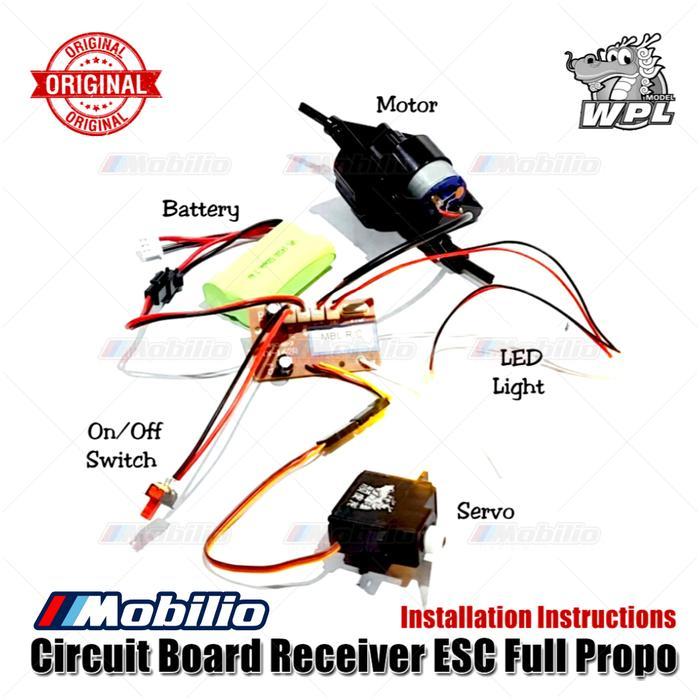 Original Part - Circuit Board Receiver Esc Full Propo Rc Wpl