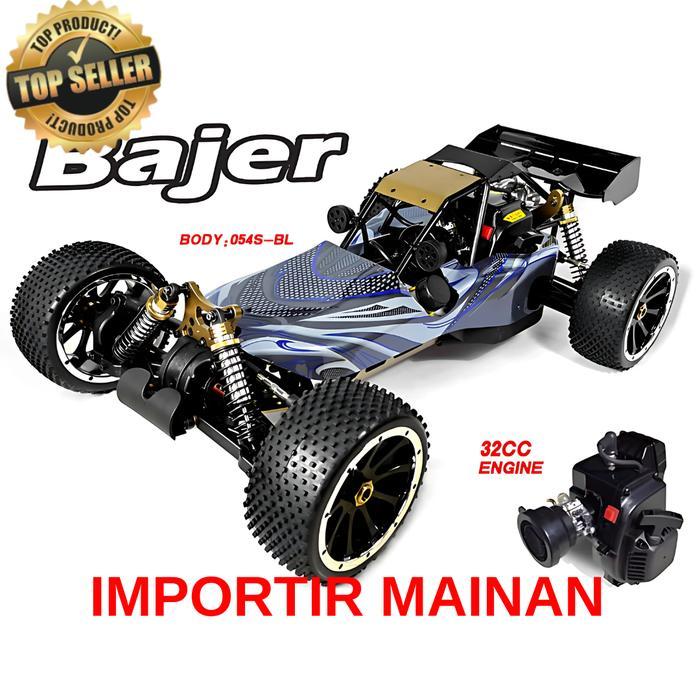 rc car buggy gasoline pakai bensin HSP Bajer 94054S engine 32CC 2TAK skala 1:5 - Biru