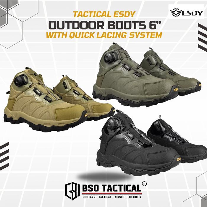Sepatu Outdoor ESDY 6" tactical hiking boots import