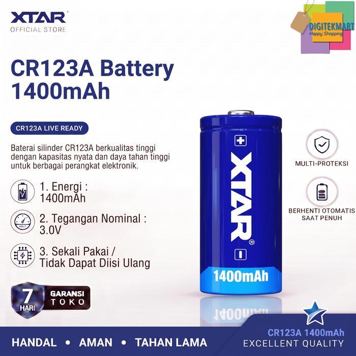 XTAR CR123A 1400mAh Non Rechargeable Battery