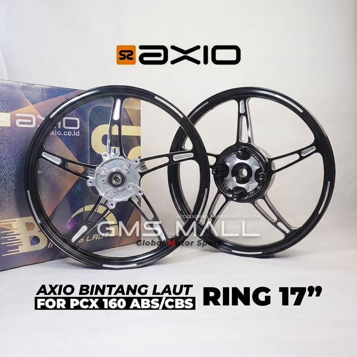 Velg Axio Bintang Laut Ring 17 Honda PCX 160 ABS CBS Velg Racing PCX160 - BLACK, PCX 160 ABS/ CBS