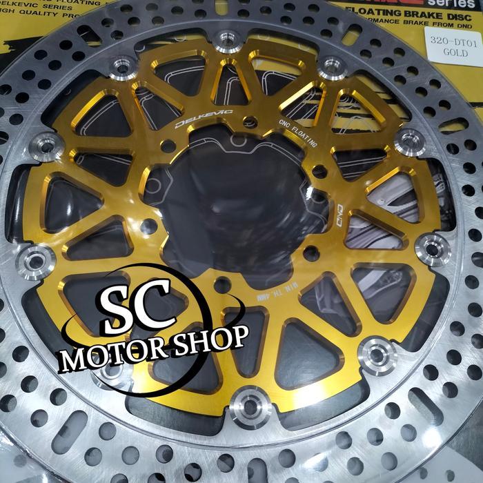 Piringan cakram depan DELKEVIC 320mm cnc floating scorpio