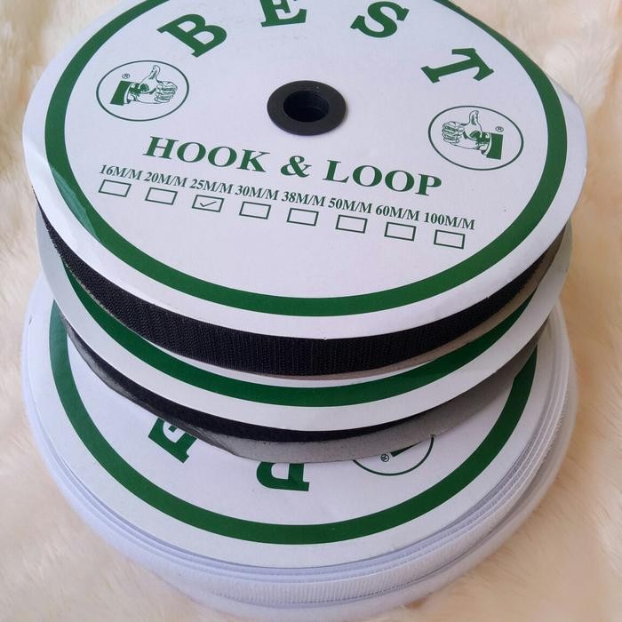 

Velcro Warna Hitam Dan Putih/ Perekat 1Roll Uk 2,5Cm (1Inch)