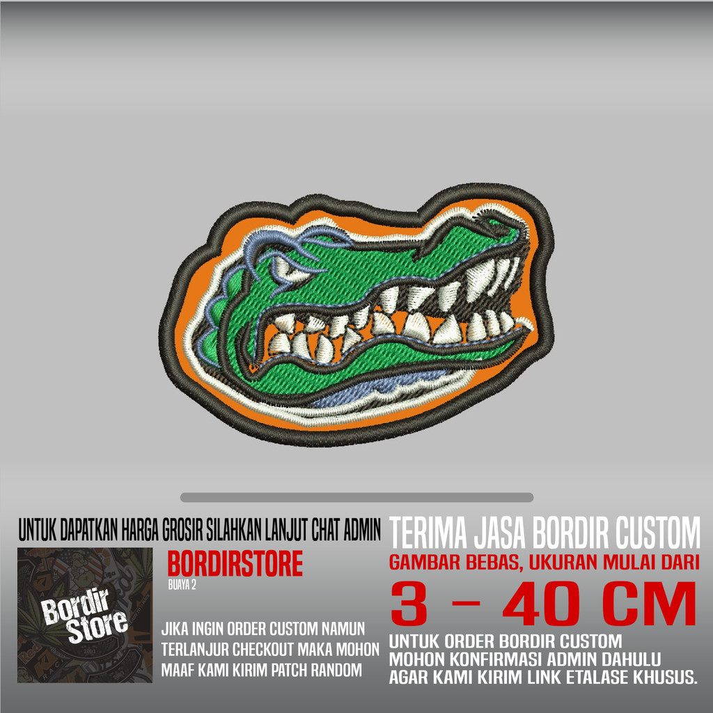 FLORIDA GATORS BS-16 PATCH BORDIR LOGO/EMBLEM