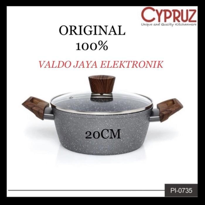 CYPRUZ Panci Marble Series+Tutup PI-0735/Panci Marble CYPRUZ PI0735