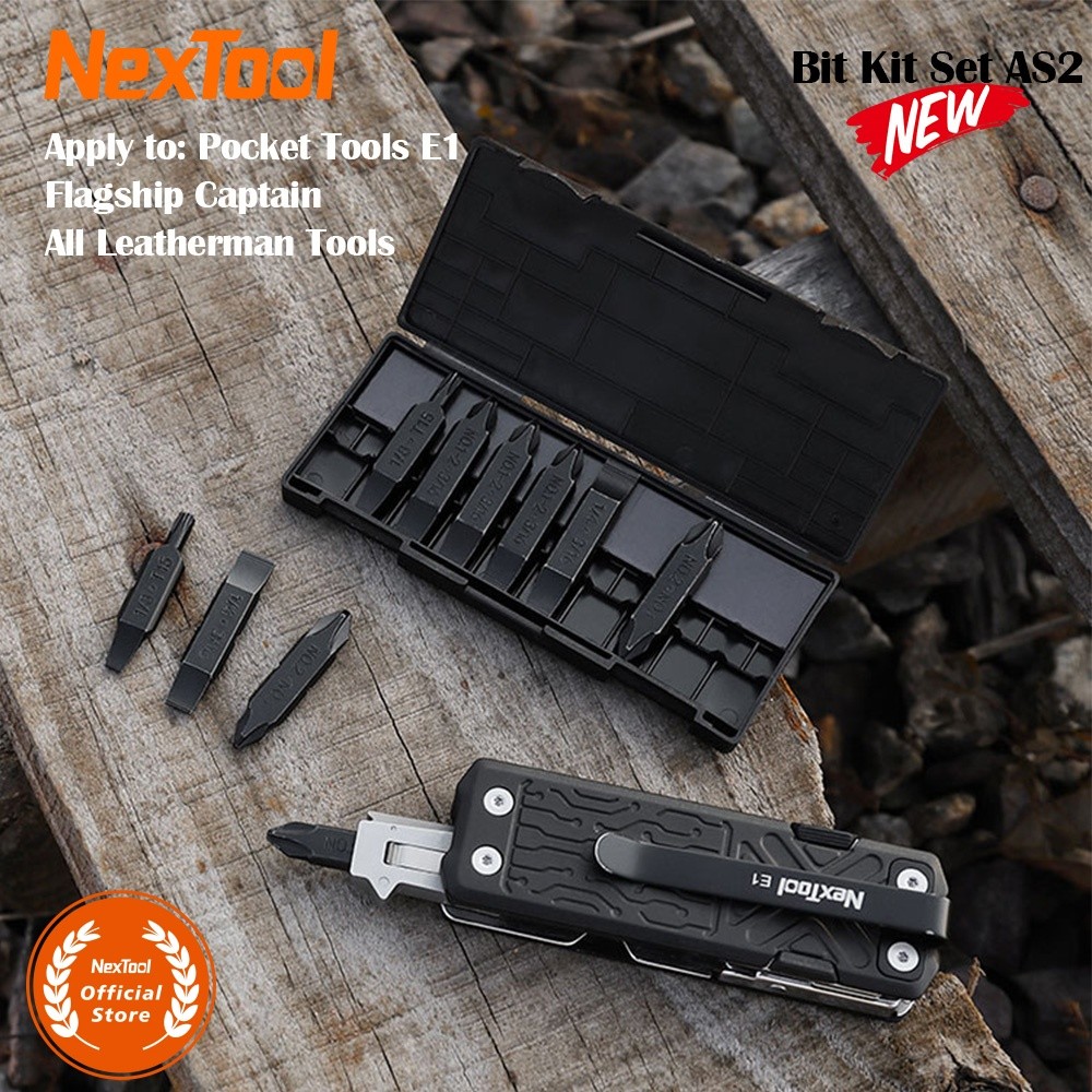 SALE NexTool AS2 Hex Bit Accessory Kit Screwdriver Bit Kit Set for NexTool Pocket Tools E1 Flagship 