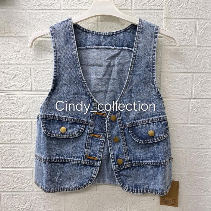 Rompi Jeans Crop Wanita Rompi Crop Wanita Snow Vest Crop Rompi Cewek Rompi Denim Rompi Cewek Rompi