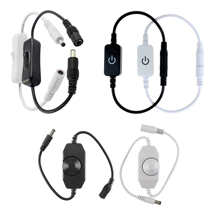 LED Knob Touch Switch Dimmer DC12-24V USB 5V Brightness Adjust Controller for 5050 3528 COB LED