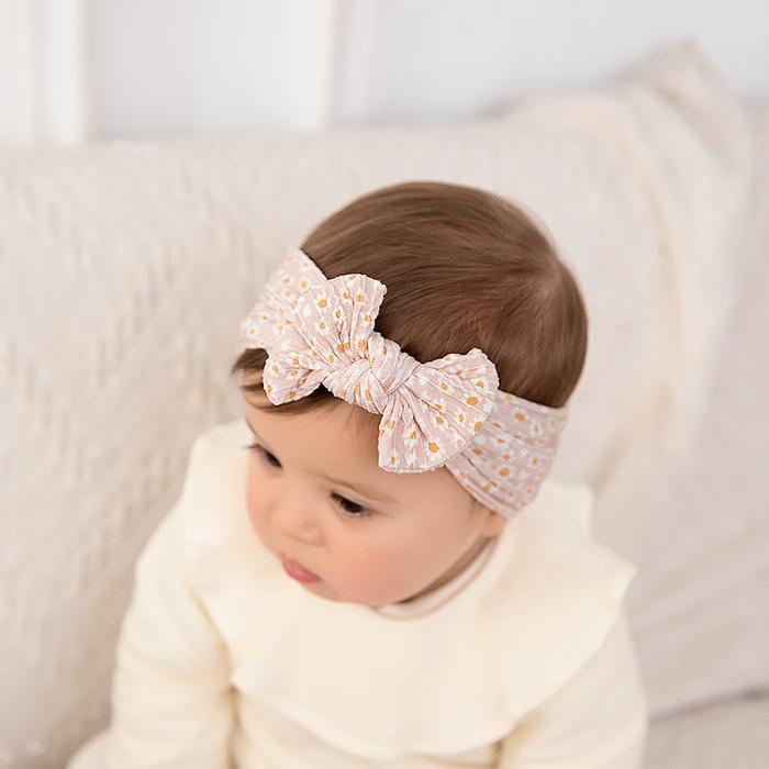 Boboho - Bandana Pita Bayi / Bando Kain Anak Pita Lembut Dengan Kain Motif Bunga / Headband