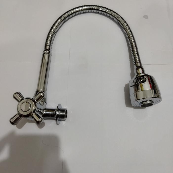 Toto - Kran Keran Tembok Angsa Flexible Kepala Besar - Flxible 52Cm