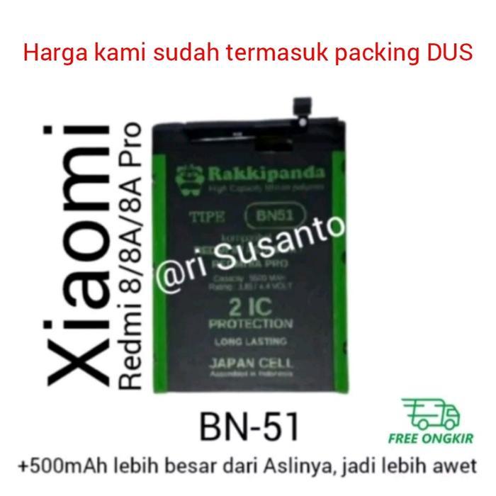 BATERAI RAKKIPANDA BN51 BN-51 FOR XIAOMI REDMI 8/REDMI 8A/REDMI 8A PRO