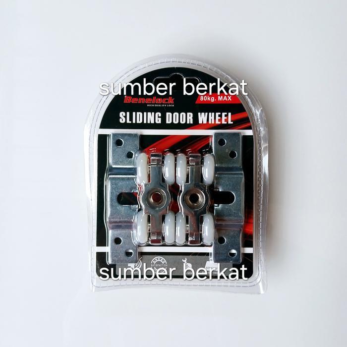 Roda Pintu Sliding Benelock , Roda Pintu Geser , Roda Sliding Set , Roda Geser Set New
