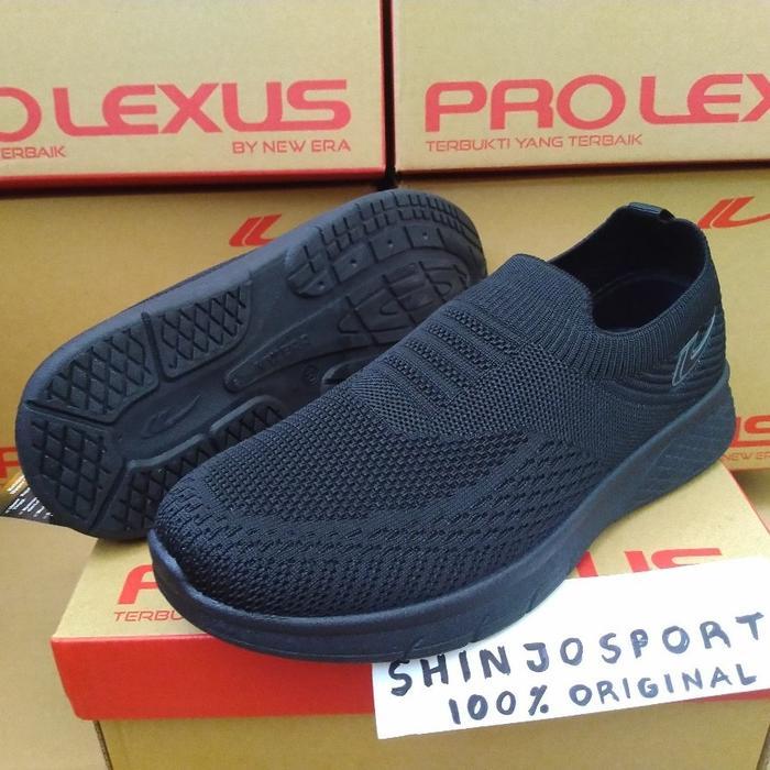 Sepatu Slip On Pria Dewasa Hitam Polos New Era Rajut Winner Original