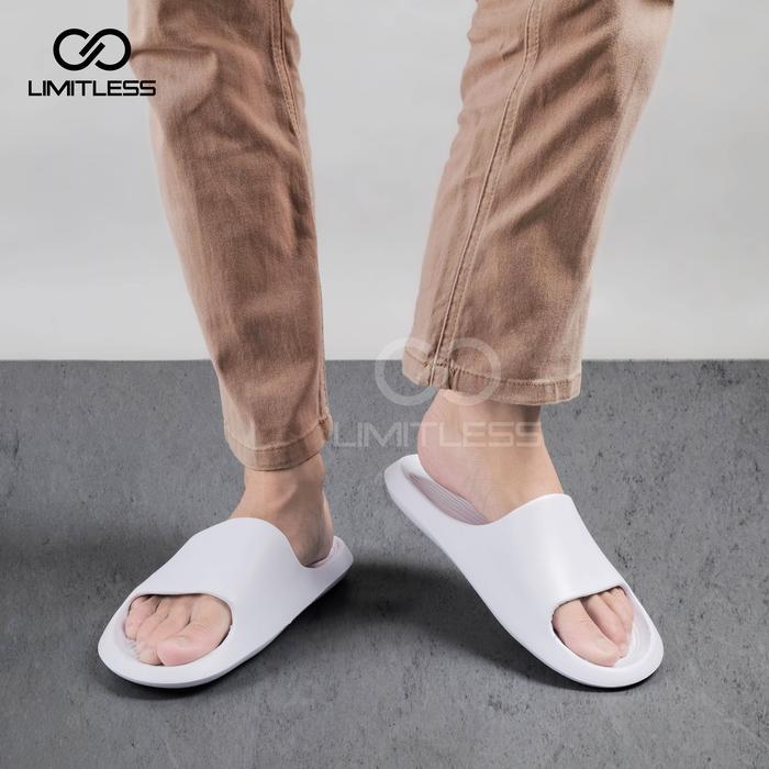 Sandal Polos Pria Sandal Slop Cowok Premium Sendal Pria Polos Black Shoes Selop