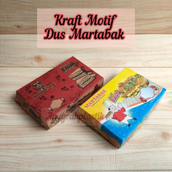 Dus Martabak Kraft Motif Dan Dus Kotak Terang Bulan Kraft Motif Per Pack