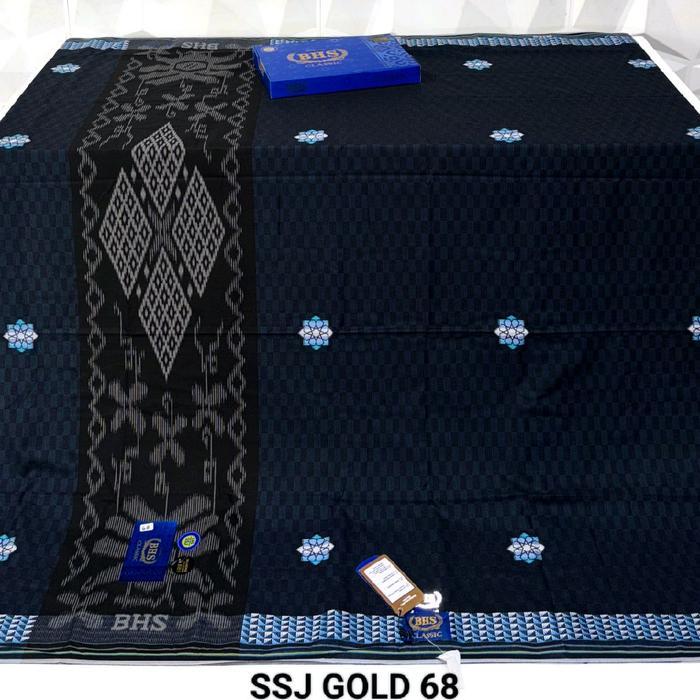 Sarung BHS Classic G Motif C45 SSA, BHS classic songket, Putih Hitam Siap Kirim