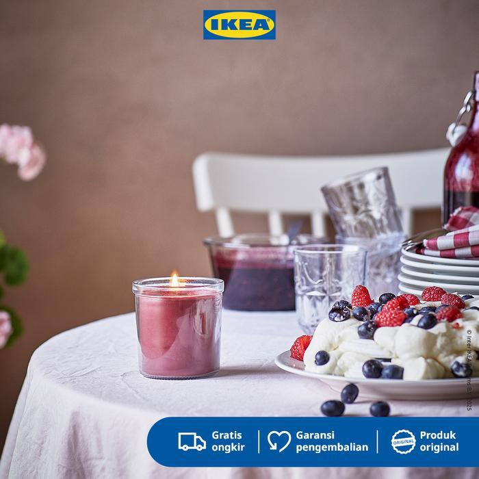 IKEA STORTSKON Lilin Beraroma Beri/Merah Dalam Gelas Tahan 40 Jam Buah Bunga