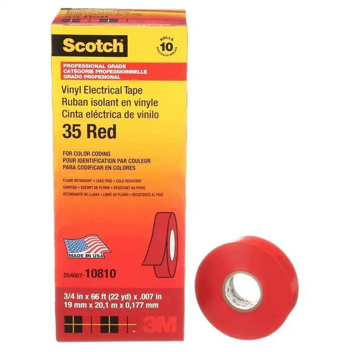 3M SCOTCH 35 RED, VINYL ELECTRICAL TAPE