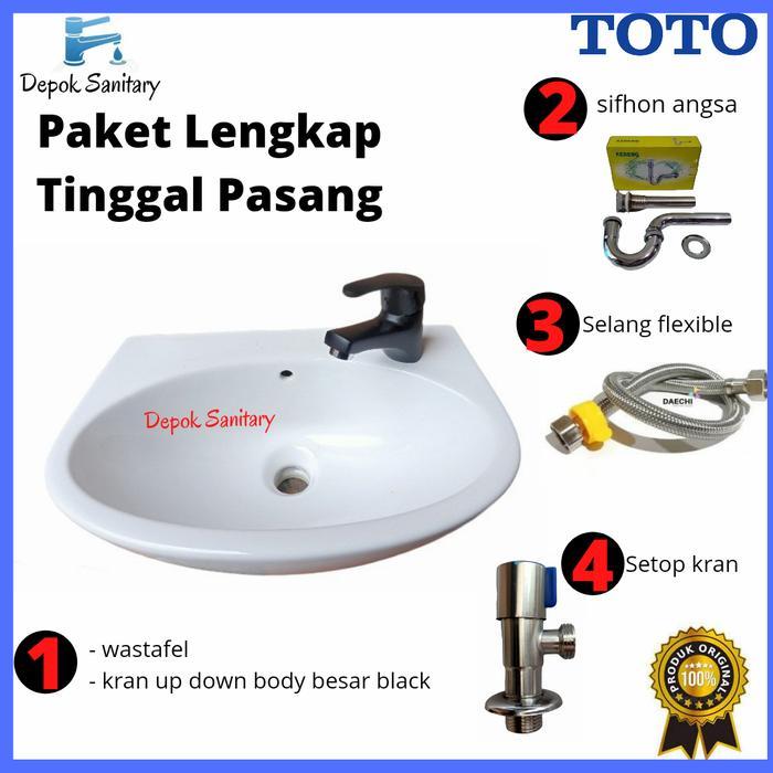 Wastafel Toto Lw246J Paket Komplit/ Washtafel Toto/ Wastafel Toto