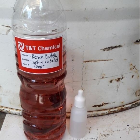 paketan set resin butek 500gr dan katalis 20ml
