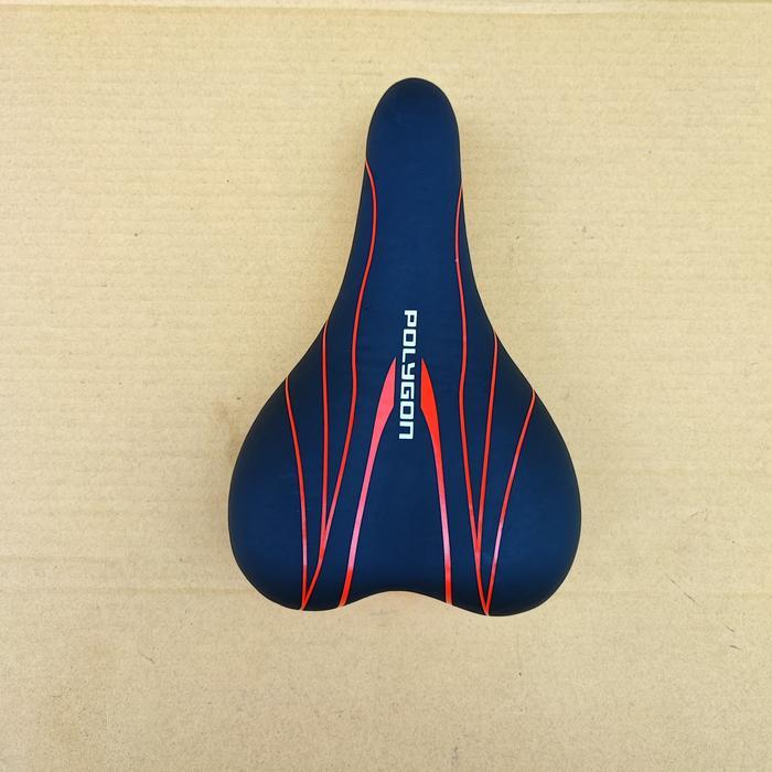 Ready Saddle Polygon Black Red. Sadel Sepeda Mtb Hitam Merah Empuk Original