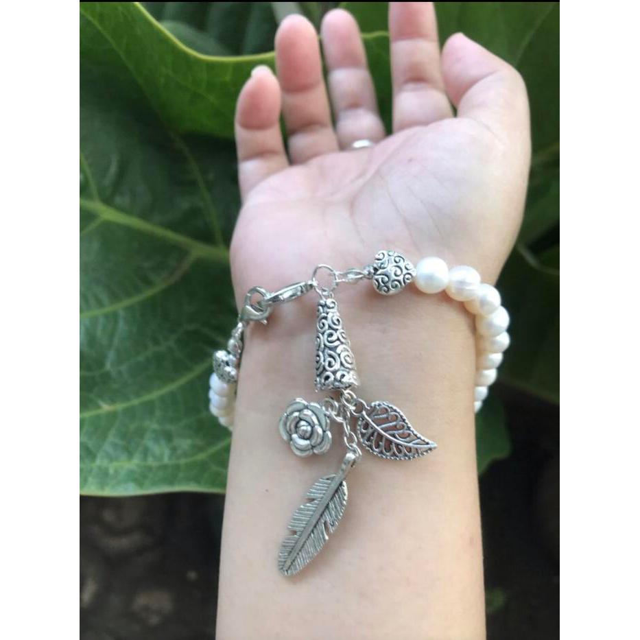 Konektor Hijab Mutiara Bohemian Atau Vintage Style / Gelang Etnik #Gratisongkir