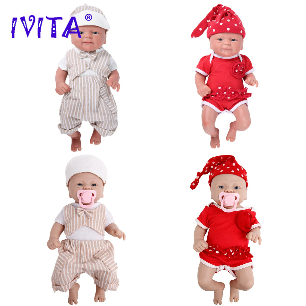 Ivita 100% Full Silicone Reborn Doll Wholesale Realistic Baby Toys Lifelike Newborn Baby Diy Painted