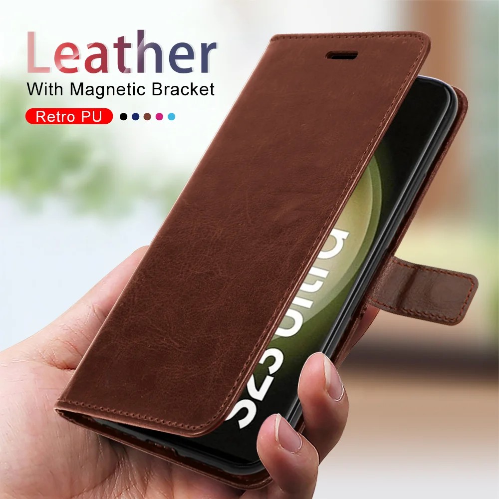 Book Style Leather Case For S23 22 21 20 Note 20 Ultra Wallet Flip Cover On Galaxy S22 23 21 20 Fe