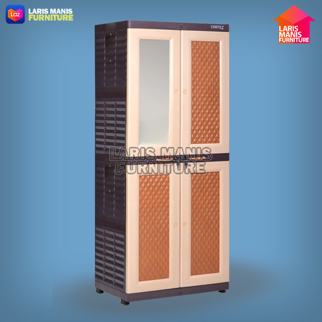 LEMARI CORTEZ LEMARI TABITHA CORTEZ JUMBO GANTUNGAN ROTAN MINIMALIS