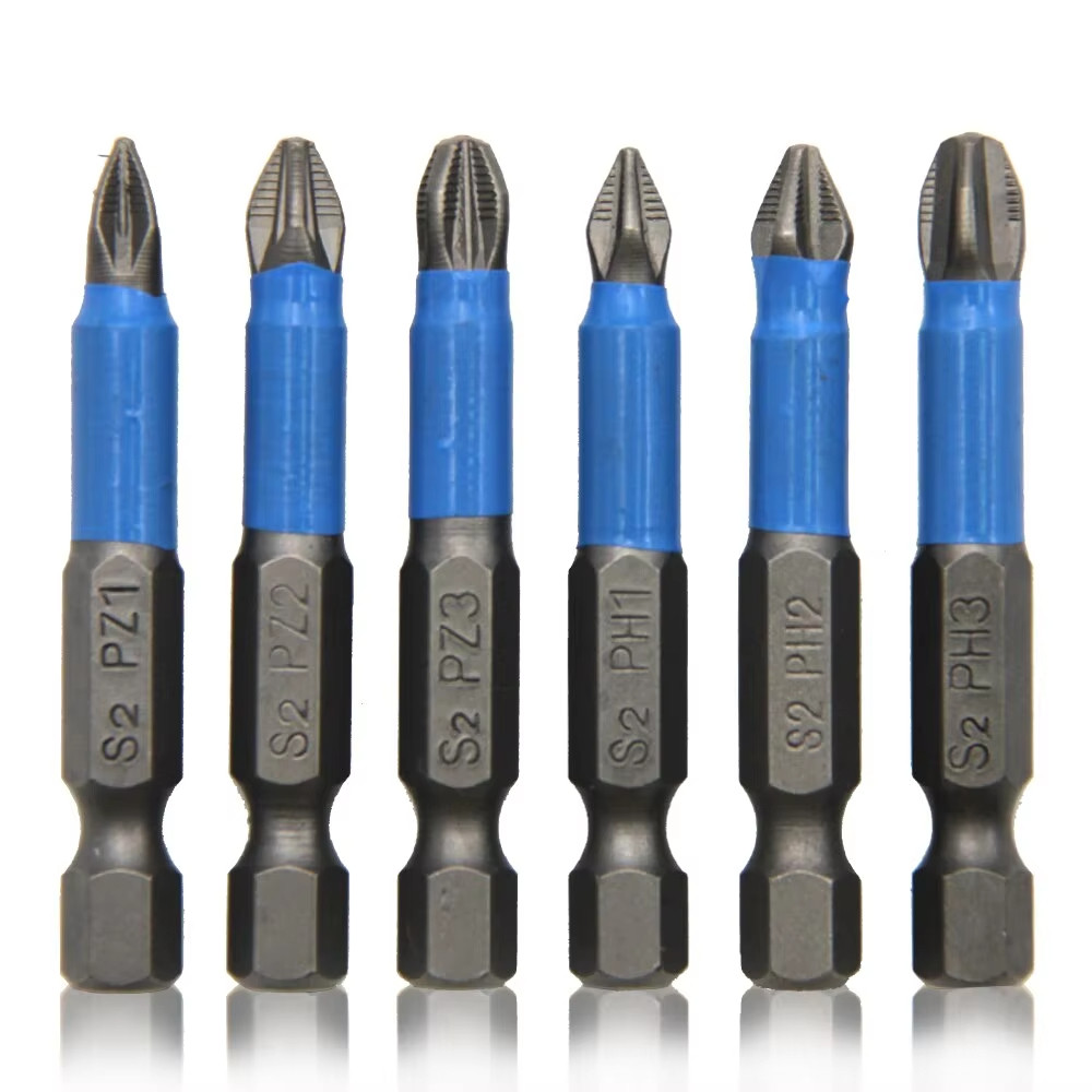 6Pcs Al Handle Anti Skid Electric Screrr Woodworking Screrr Tool Set Ph1 Ph2 Ph3 Pz1 Pz2 Pz3