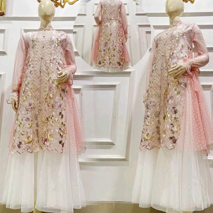 Kamari Outer Cardigan Brukat Tille Two Tone