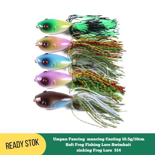Umpan Pancing Mancing Casting 10.5G/10Cm Soft Frog Fishing Lure Swimbait Sinking Frog Lure 514 Redy