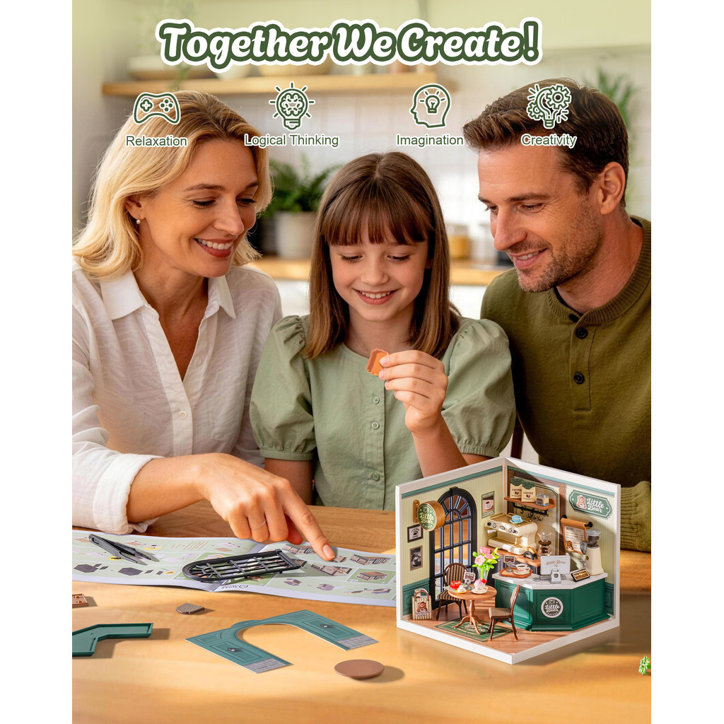 ROBOTIME Rolife Super Creator Series Perfect Romance Cafe Miniature DollHouse Relaxing Craft Unique