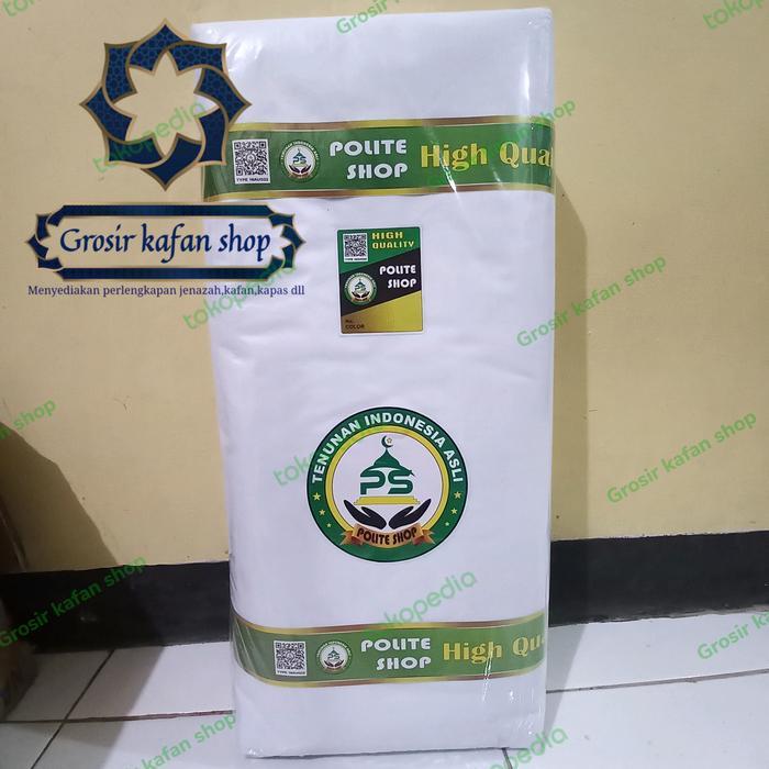 TERLARIS Kain kafan kain mori 1 roll lebar 120cm panjang 50 meter cap Politesho READY STOCK