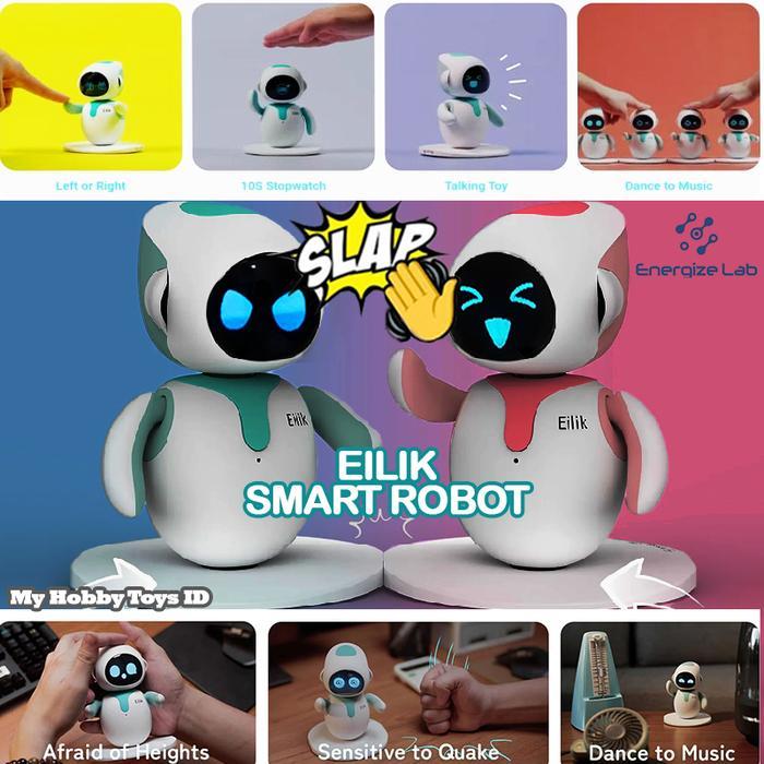 READY STOCK Mainan Viral Tiktok Robot Eilik AI Smart Robot Original By Enegize Lab Mainan Robot Emo