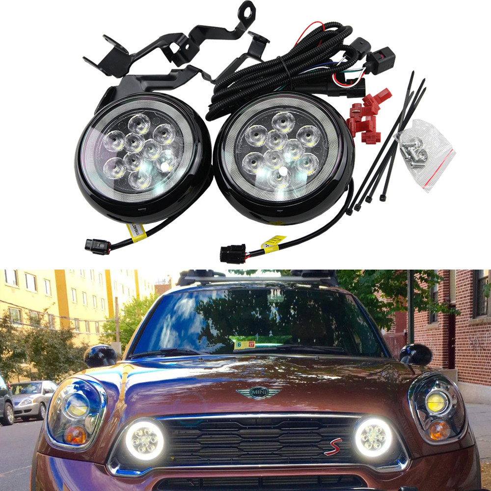 2PCS LED Rally Light Halo Ring DRL Daytime Running Lamp Additional