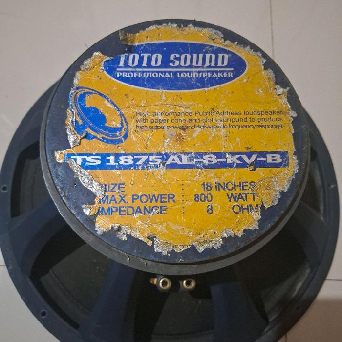TERMURAH speaker 18 inch Toto coil 3 inch ulang spool daun baru demper baru