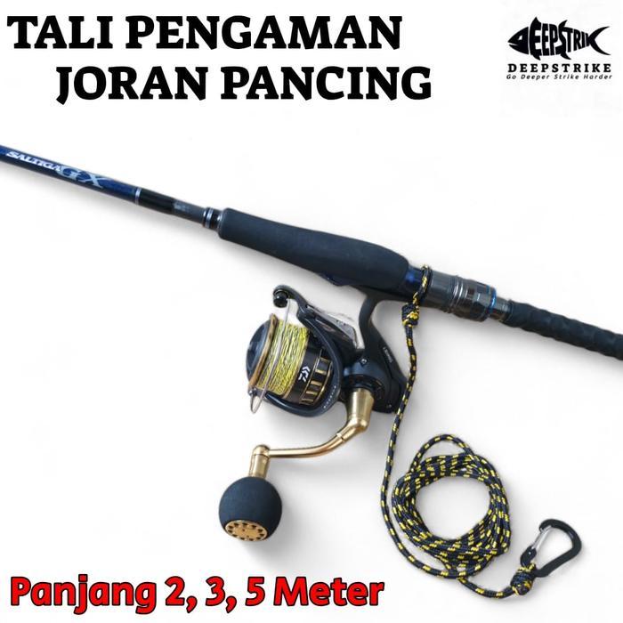 READY Tali Pengaman Joran 3mm Carabiner Aluminium Anti Lost Deepstrike 2 3 5 Meter