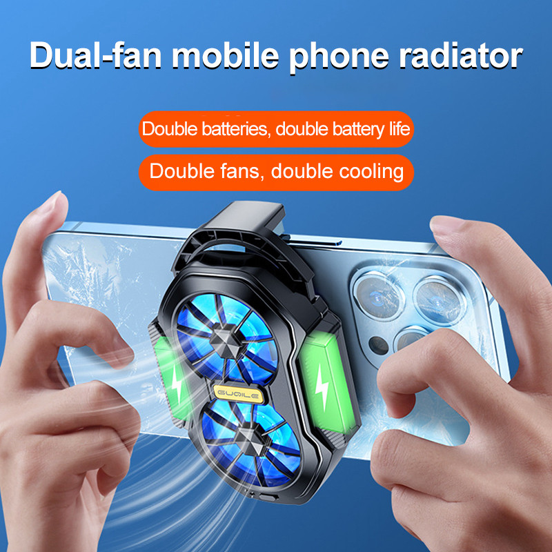 Double Fan Mobile Phone Radiator Phone Cooler For Cell Phone Cooling Cooler Fan Mobile Phone Cooler