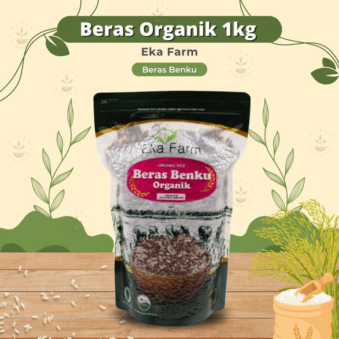 Eka Farm Beras Benku 1Kg - Beras Organik - Beras Merah Mix Terlaris