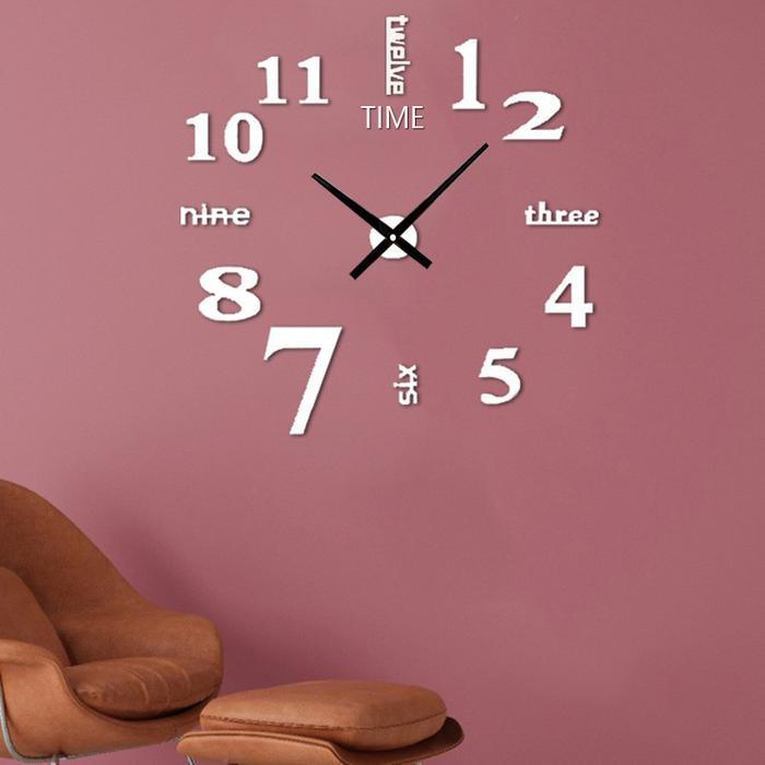 Terbaru Jam Dinding Besar Tempel Aesthetic Detik Silent Anti Air Diy Giant Clock Quartz 90-100 Cm