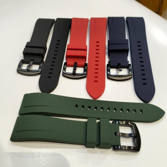 Tali Karet Rubber Strap Lengkung Curved Diver Strap 20mm 22mm Premium