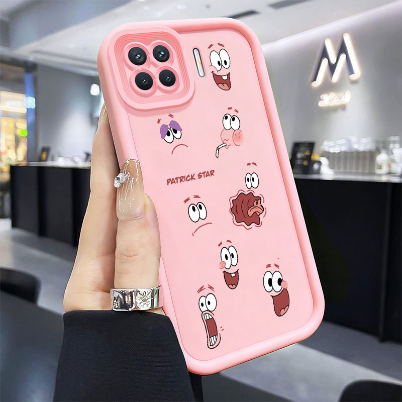 Casing Hp untuk OPPO A93 2020 Reno 4F Reno 4 Lite F17 Pro Case Ekspresi Patrick Star kartun Kasing A